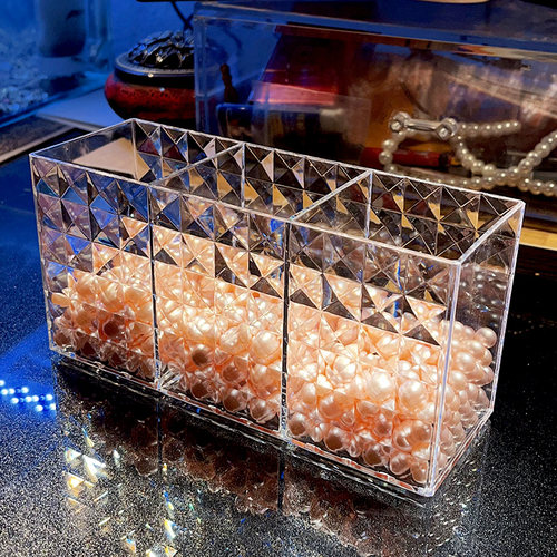 化妆刷收纳桶透明亚克力笔v刷筒桌面粉刷美妆蛋口红化妆品整理盒