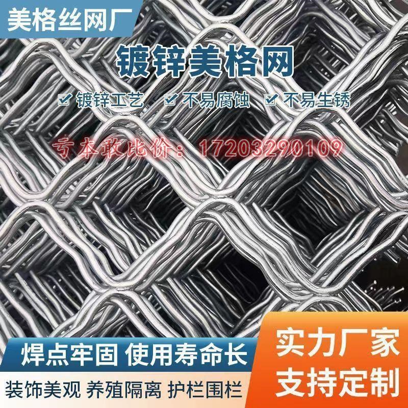 镀锌铁丝b网围栏防护美格加粗护栏网格网片格网养殖铁网钢丝网焊