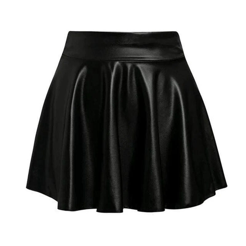 速发Sprig Autum Wo Bla Faux Lr Skirts High Wst u