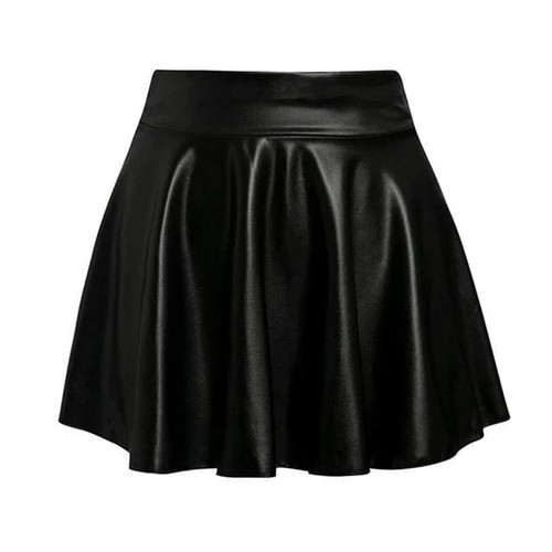 速发Sprig Autum Wo Bla Faux Lr Skirts High Wst u