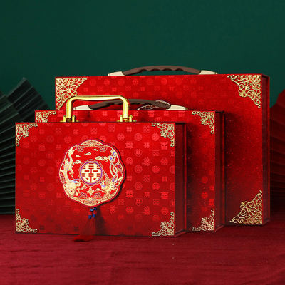 速发彩礼用盒子订婚10现金彩礼盒结婚礼钱品大盒聘金全礼金盒礼金