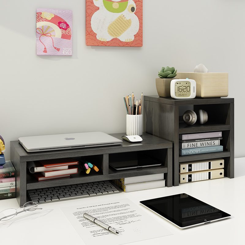 速发宿舍架脑屏增高架底座办置桌面收纳公物电架子抬高架