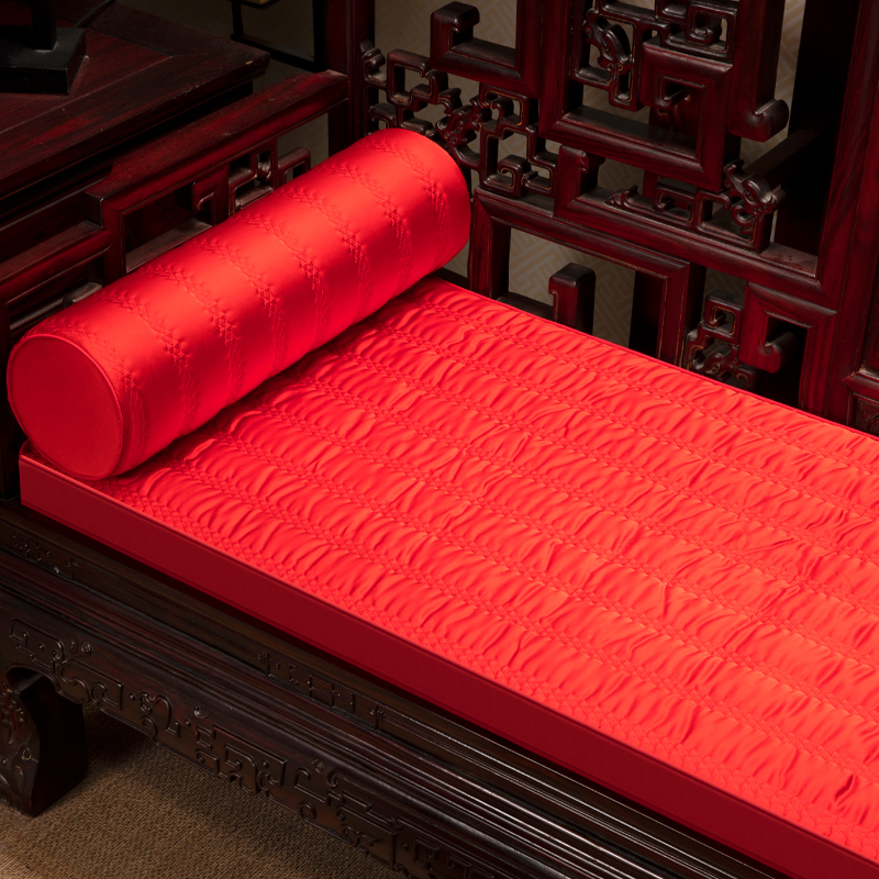 速发新中式垫色红庆罗汉床沙发垫结婚坐垫婚房装饰布置防滑喜子可