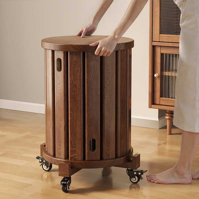 实木凳子可叠放高凳子家用叠叠乐圆凳备用板凳餐桌凳结实耐用椅子