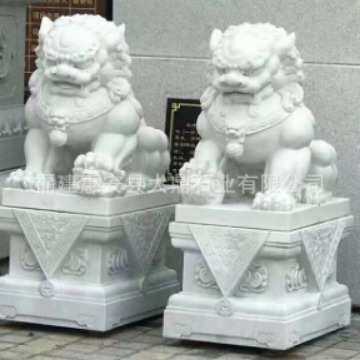 石狮子一对青石花岗岩f北京狮子公司单位家用门口摆放