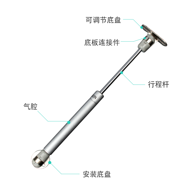 吊柜橱柜液压杆 上翻门支撑杆橱柜配件气撑汽压杆伸缩气动杆100N