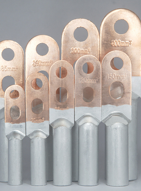 双孔铜铝鼻DTLS-150/185/240/300/400国标铜铝过渡接线端子接线耳