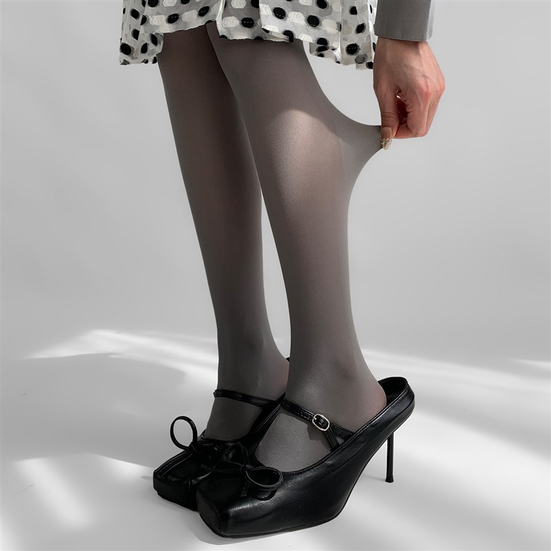 夜间教习室灰色丝袜女春秋薄款防勾丝性感百搭显瘦连裤袜子jk灰丝