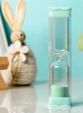 沙漏计时器儿童防摔15分钟学生吃饭时间个性创意礼物流沙瓶小摆件