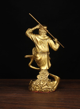祥云铜孙行者摆件 铜齐天大圣摆件 铜孙悟空摆件  筋斗云 孙悟空