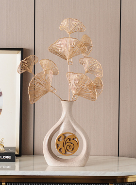 招财鹿摆件福字客厅玄关酒柜新中式博古架装饰品摆设乔迁新居礼品