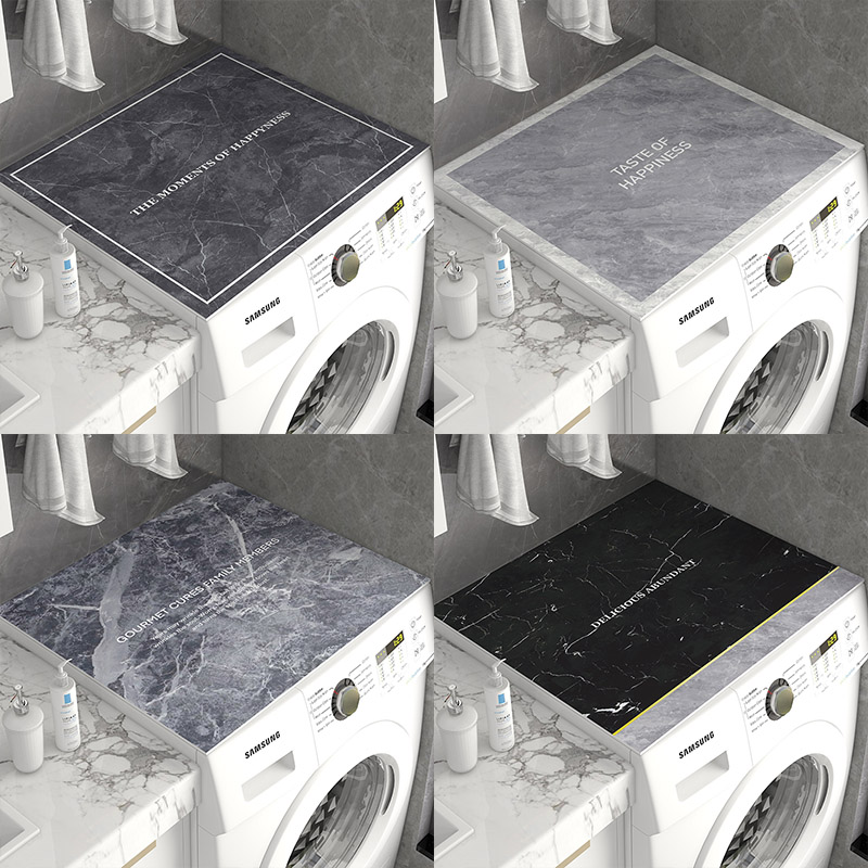 全自动滚筒式洗衣机防尘罩套大理石冰箱盖布防水防晒免洗防尘垫子