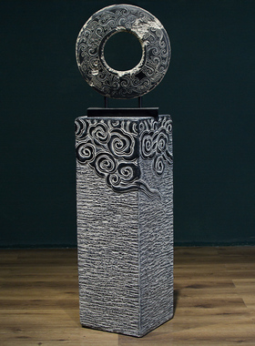 新中式摆件玄关禅意古风创意家居仿古工艺品茶店博古架做旧装饰品