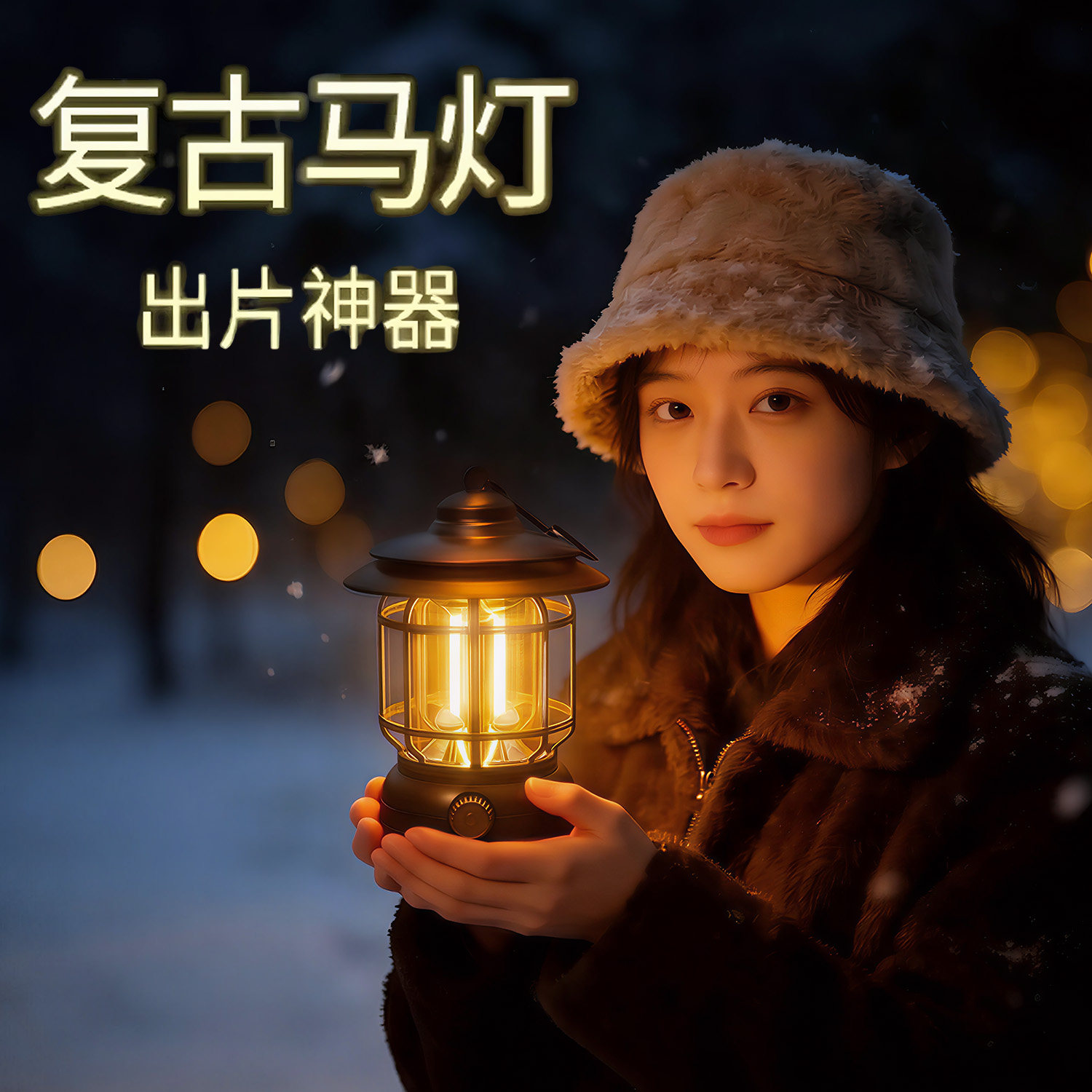 露营小手提灯户外照明氛围马灯充图片