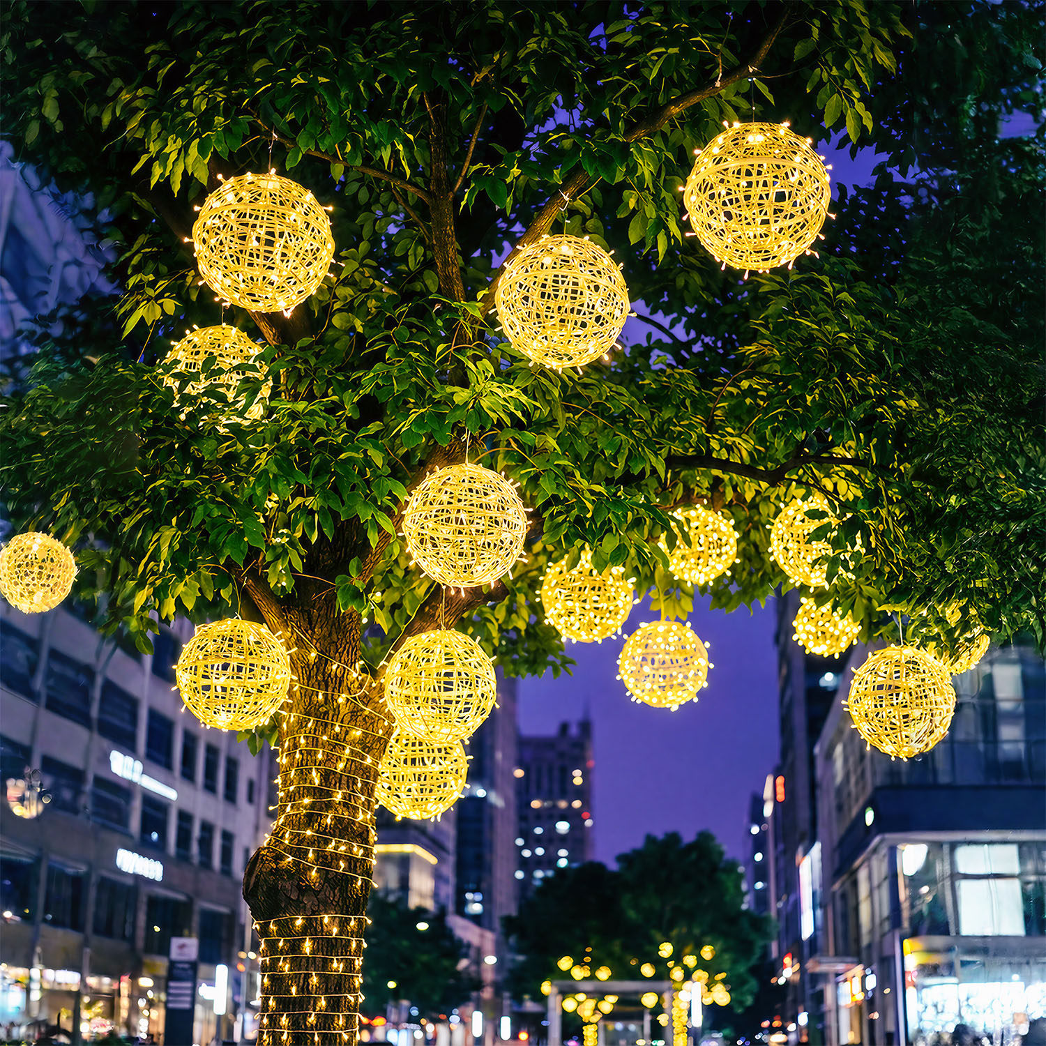 新年太阳能藤球灯户外挂树防水庭院led彩灯串灯挂树灯布置景观灯,节庆用品/礼品,装饰灯,淘宝优惠券,粉丝福利购,淘宝优惠卷