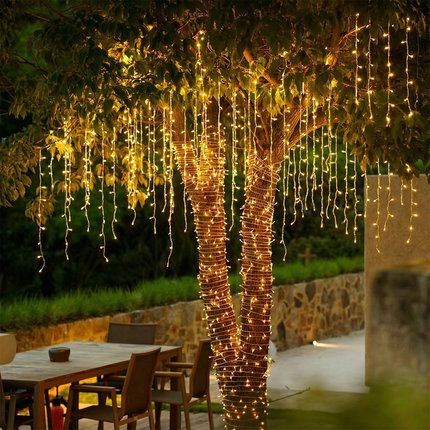 led冰条灯满天星瀑布灯串星空灯新年春节店铺氛围布置吊顶装饰灯