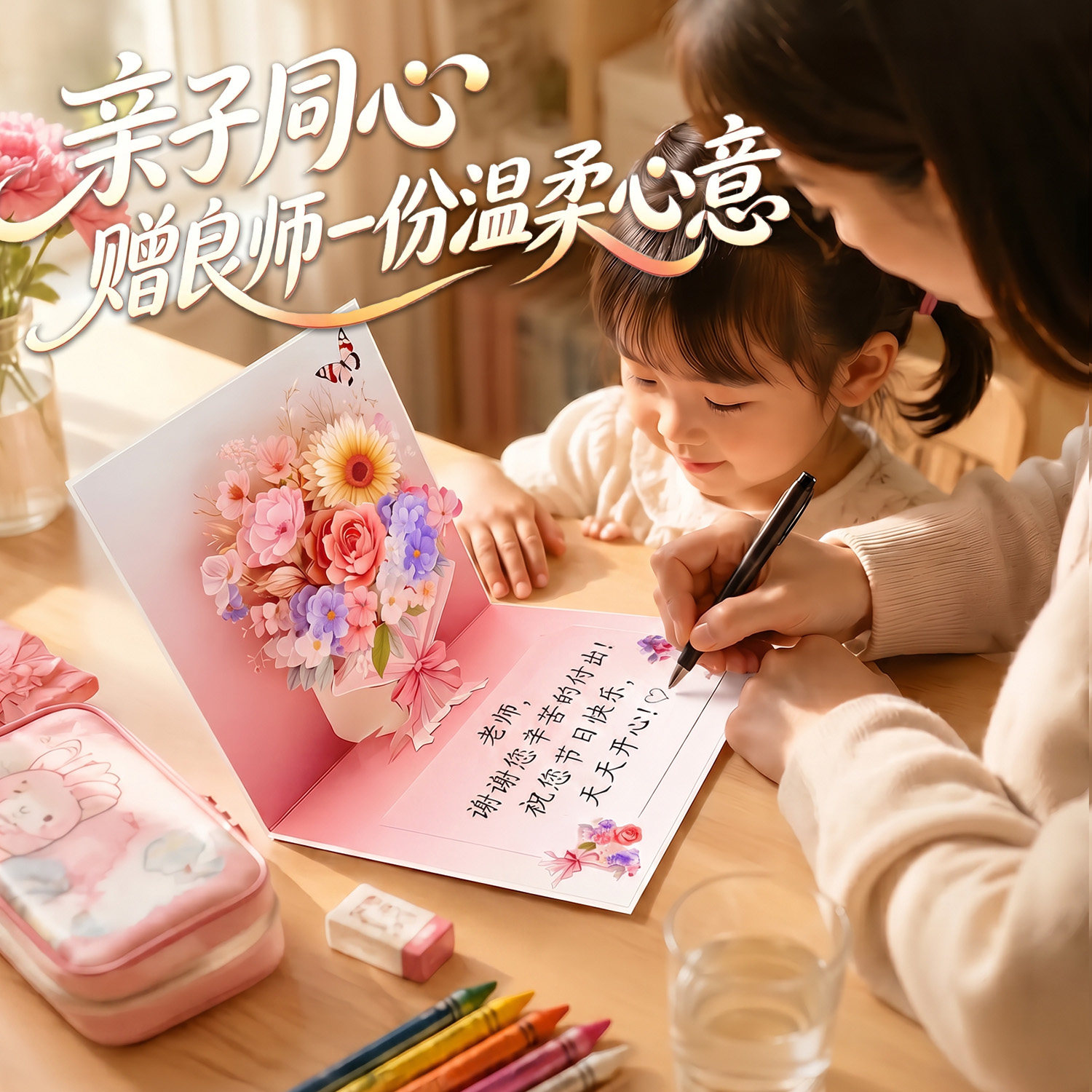 教师节送老师礼物精美3d立体花束