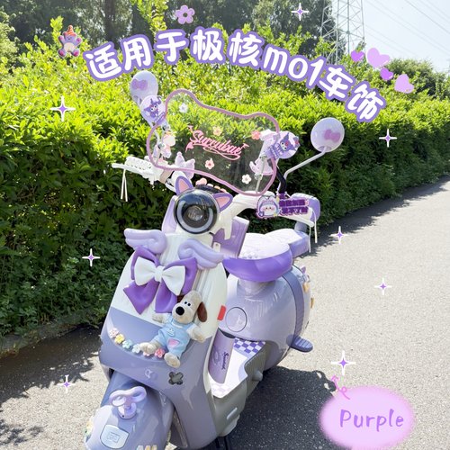 极核mo1/mo电动车紫色装饰品大全