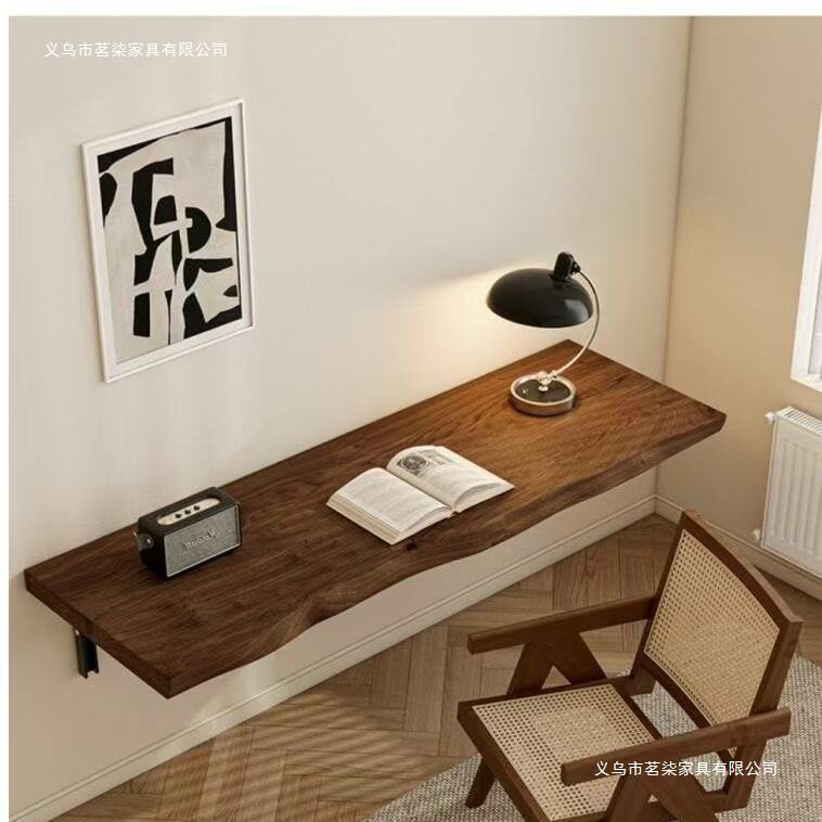 墙上折叠桌家用实木书桌悬挂桌墙壁电脑桌小户型桌板壁挂学习桌子