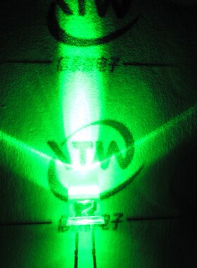 LED发光管 F5 5MM 白发绿 翠绿 绿色 高亮 一包1000个55元 长脚