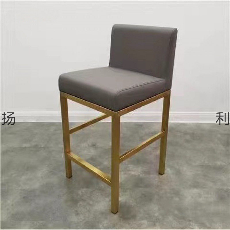 商场柜台靠背高脚吧台椅