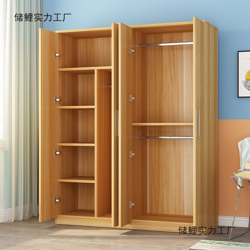 现代简约小户型实木板式收纳衣柜