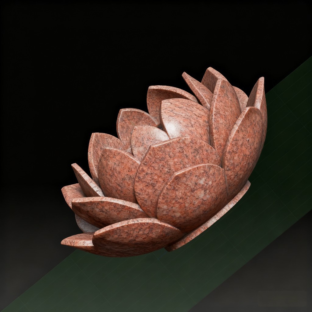 厂家直供花岗岩石雕莲花喷泉雕塑