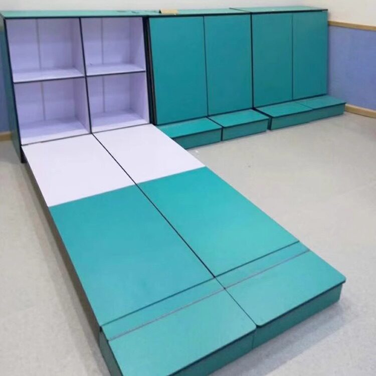 幼儿园儿童床实木双节单人床造型床午休午睡午托欧式床带折叠睡床