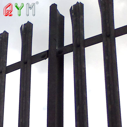 喷塑绿色欧式护栏工字钢立柱围栏D W板条palisade fence别墅护栏