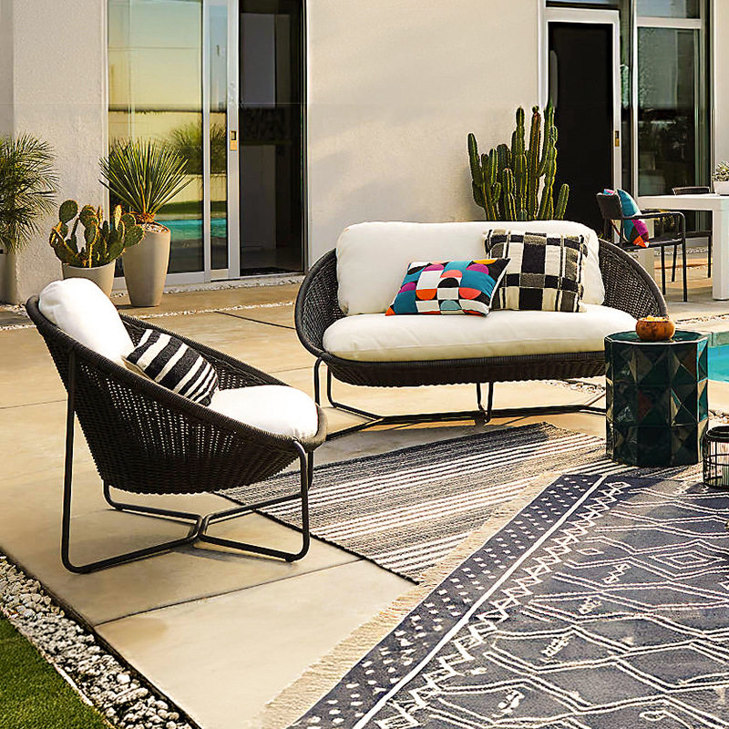 户外藤编沙发别墅庭院防水防晒绳编家具室外花园露台懒人沙发椅,电子元器件市场,电线扎带/束线带,淘宝优惠券,粉丝福利购,淘宝优惠卷