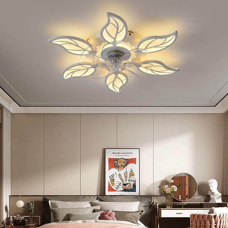 极见静音风扇灯客厅卧室餐厅吸顶灯带风扇一体式灯具大风力