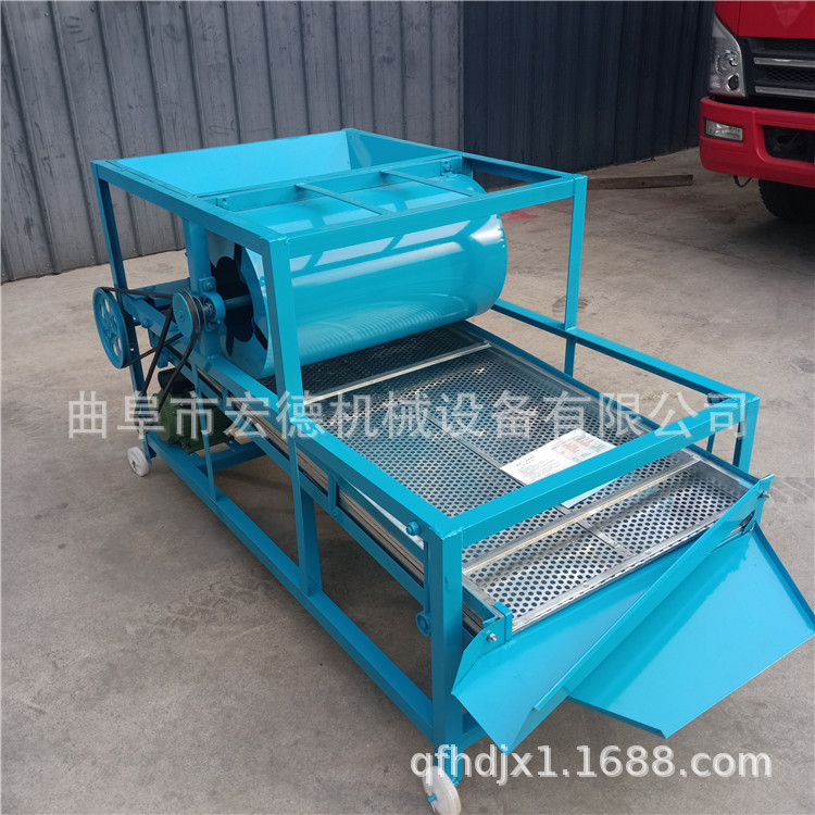 小型电动直线双层粮食清选筛