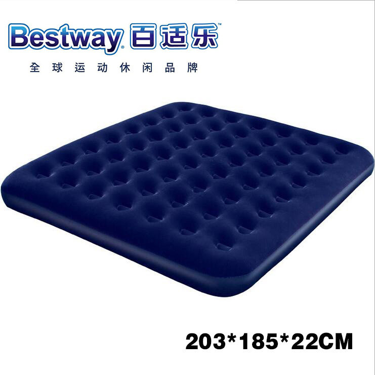 Bestway67004深蓝高级植绒充气床垫 双人特大1.8米宽蜂窝帐篷垫
