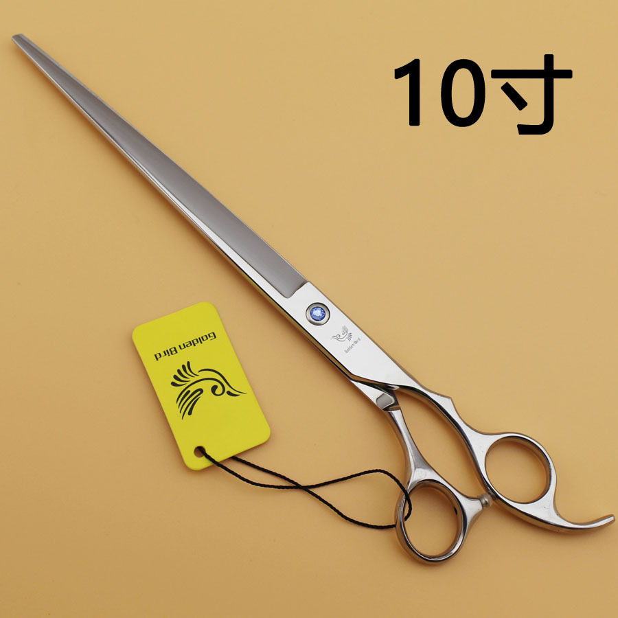 10寸手型宠物美容剪刀直弯剪