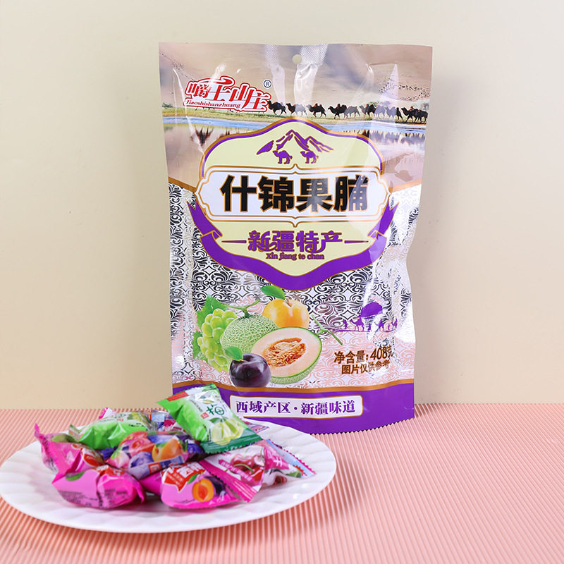 跨境什锦果脯408g独立包装多口味蜜饯西梅干新疆风味零食酸梅特产