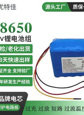 18650锂电池组10串2并6400mAh 36V滑板车太阳能灯动力电池厂家