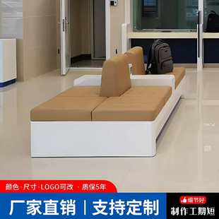 沙发茶几组合休息区双排卡座式烤漆沙发银行等候现代简约创意沙发