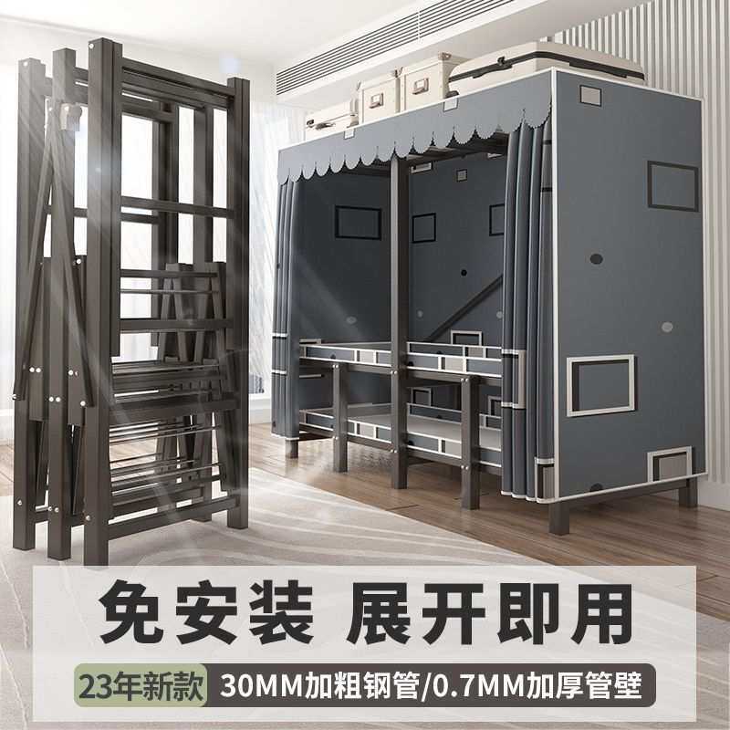 简易衣柜结实耐用出租房布衣柜家用卧室出租屋简约加固加厚钢管