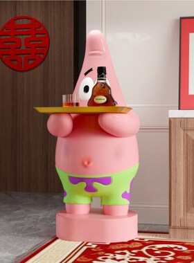 比奇堡扛b把子派大星电视柜旁边客厅沙发艺术落地大型摆件大号礼