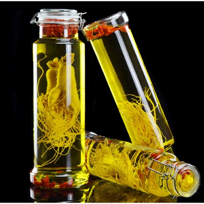 人参专用泡酒瓶泡酒罐高t档玻璃瓶加厚密封小口酿酒瓶3斤药酒坛子
