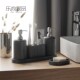 黑色系洞石卫浴洗漱套装 乳液瓶卫生E间浴室刷牙杯托盘漱口杯牙刷