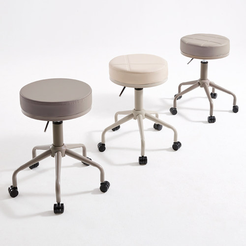 美容凳子理发店升降椅旋转滑轮美发大工凳化妆靠S背椅美容院专用