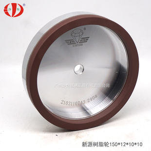树脂磨轮玻璃直线双边机绿色带齿加厚岩板K砂轮片新源高速去纹锋