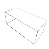 四面无底无后一体亚克力透明罩隔断免打孔硬防尘手办X书架手工制