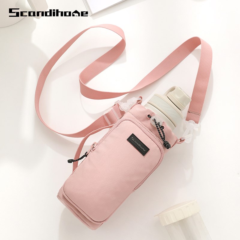 户外斜挎水壶包旅行游玩便携保温杯矿泉水挂N袋手机钥匙随身收纳