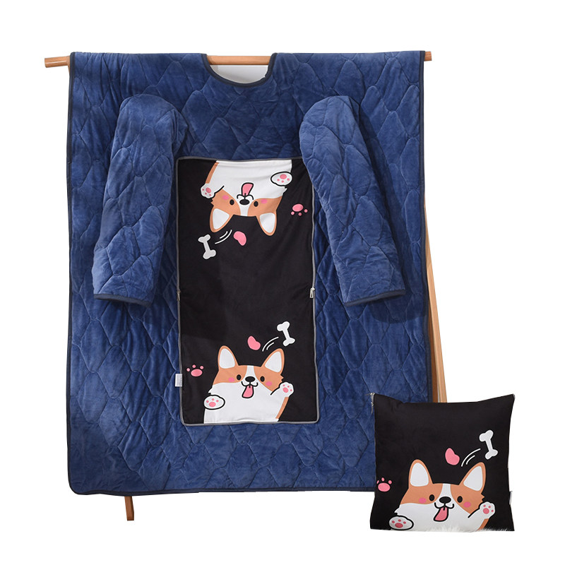 披肩式抱枕被子两用加绒加厚汽车沙发靠垫办公室午休空Z调被带袖,居家布艺,抱枕被,淘宝优惠券,粉丝福利购,淘宝优惠卷