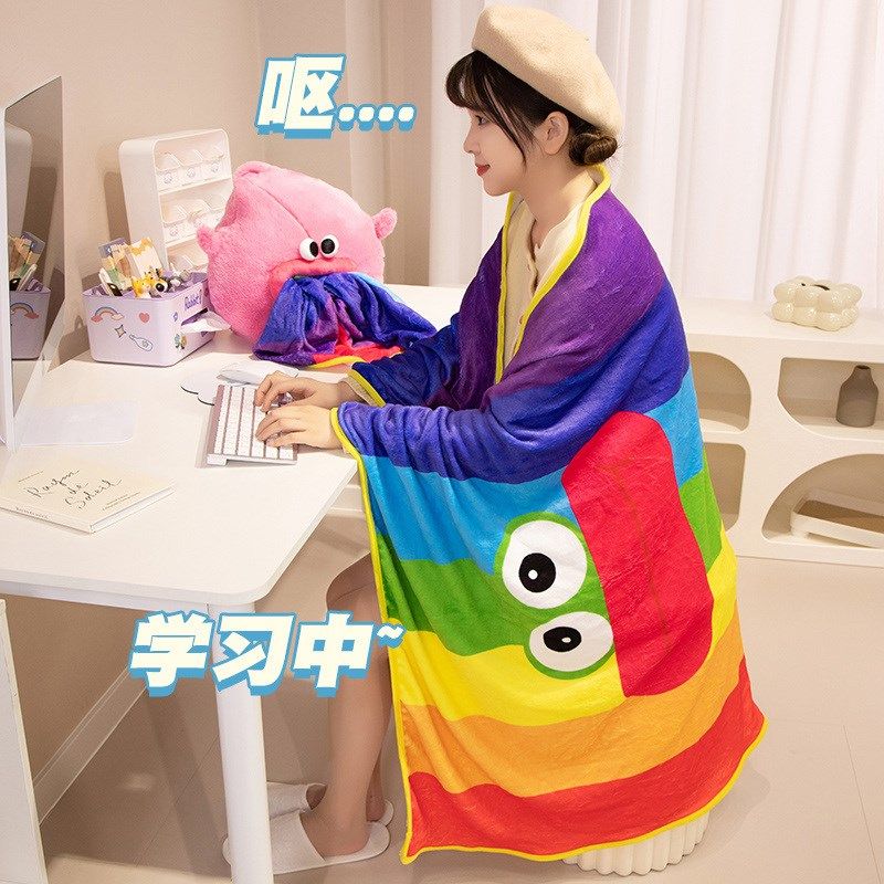 可爱丑萌抱枕被子两用办公室午睡盖毯汽车用靠R垫毛毯二合一空调,居家布艺,抱枕被,淘宝优惠券,粉丝福利购,淘宝优惠卷