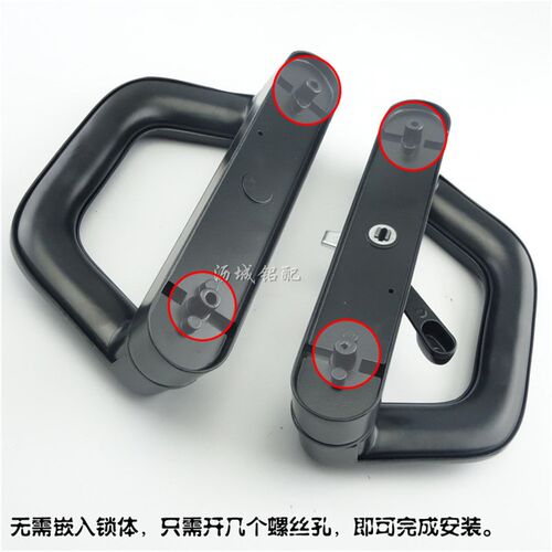 豪华大推拉门对接锁对p开门锁铝门窗锁吊趟锁带合固锁移门黑色白