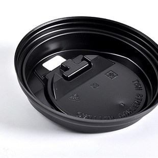 塑料杯盖奶茶咖啡纸杯盖子1000个12/16oz安士90口径X黑白开关盖子