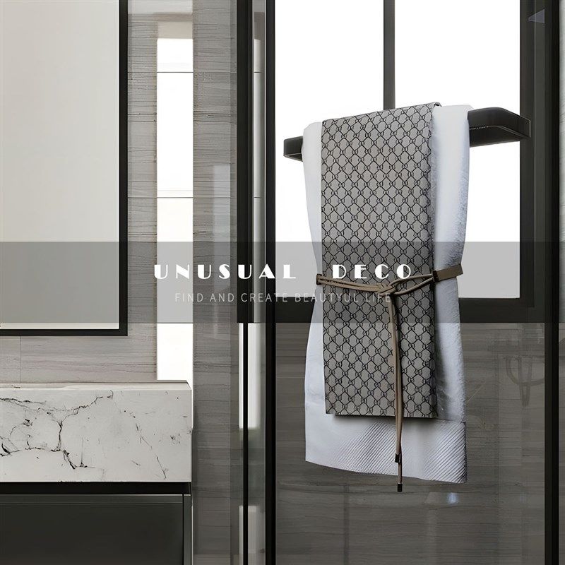 售楼部样板间卫生间浴室淋浴房装饰毛巾浴巾O方巾套装洗手台挂件